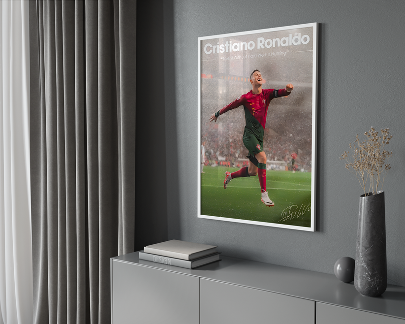 Cristiano Ronaldo "Talent Without Hard Work is Nothing" Poster