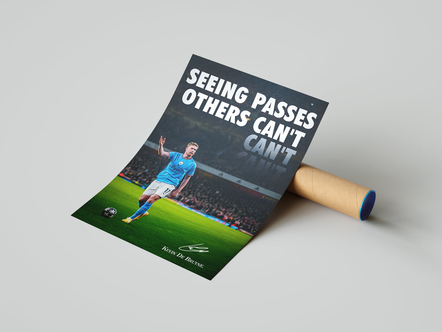 Kevin De Bruyne "Seeing Passes Others Can't" Poster