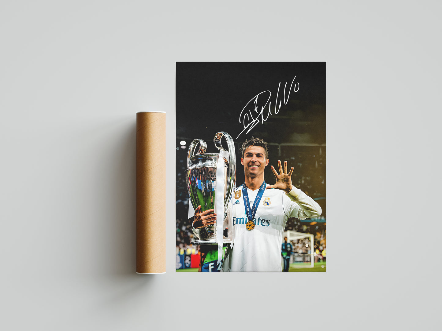 Cristiano Ronaldo "5 UCL" Poster