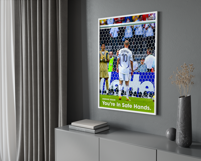Zinedine Zidane "You're In Safe Hands" Poster