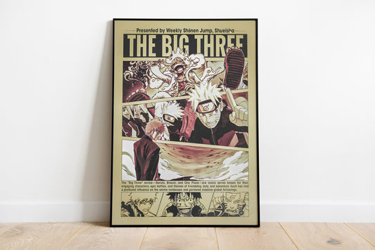 Naruto, Luffy & Ichigo Poster