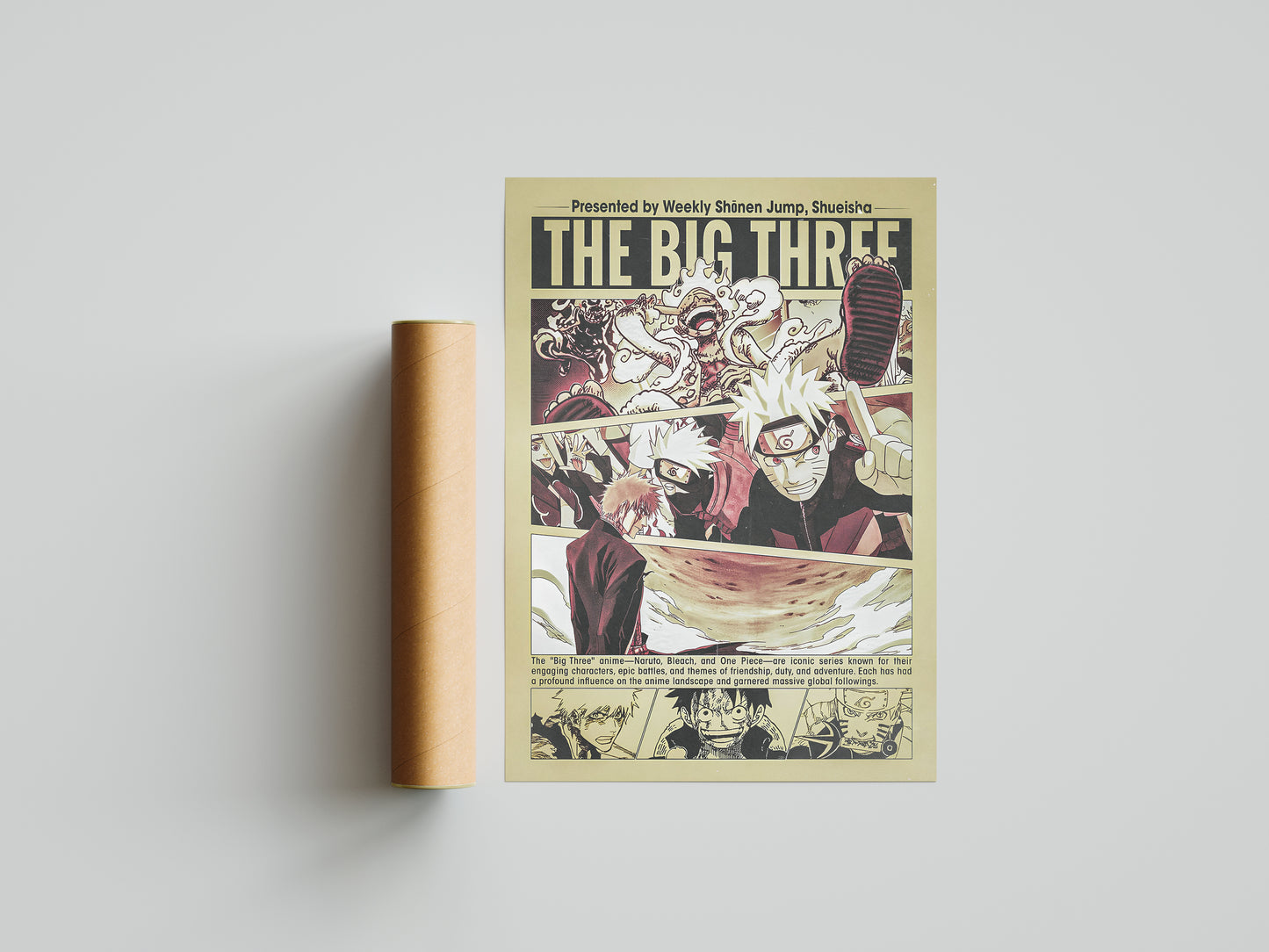 Naruto, Luffy & Ichigo Poster