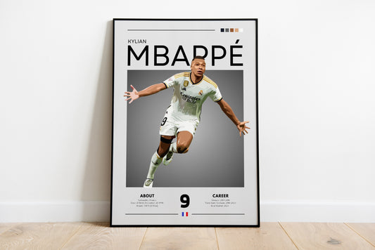 Kylian Mbappe Real Madrid Poster