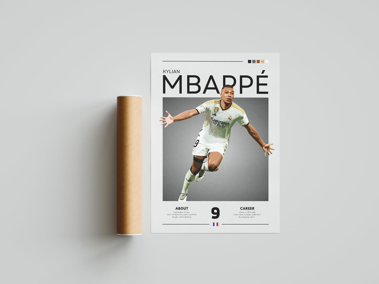 Kylian Mbappe Real Madrid Poster